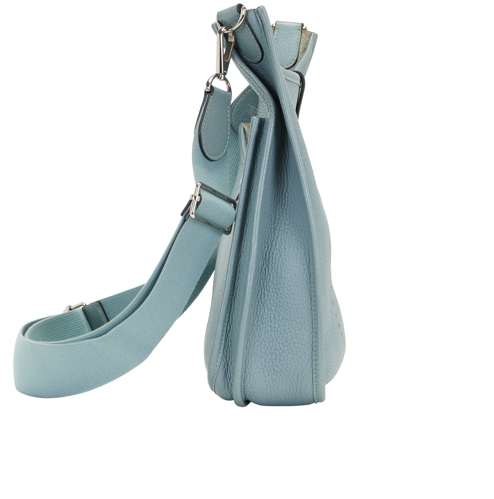 Evelyne III 29 In Clemence Blue Lin, &pound;1,600, Handbags, Blue, Leather, Side view